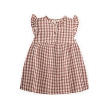 Cigit Pöti Kare Desenli Elbise 1-8 Yaş A Kahve A.Kahve