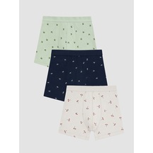 LC Waikiki Lc Waıkıkı Gri Pamuklu Esnek Erkek Boxer 3'lü Paket
