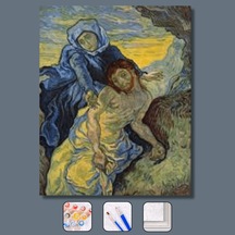 Van Gogh Pieta Sayılarla Boyama Seti - Çerçeveli, 40x50cm