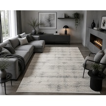 Hoom Rugs Sembol 2911 Gri Akrilik Dayanıklı Makine Halısı Gri Krem