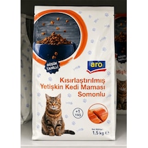 Kısırlaştırılımış Yetişkin Kedi Maması Somonlu 1,5 Kg