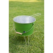 Küçük Katlanabilir Metal Piknik Izgara Mangal Barbekü Yeşil
