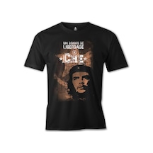Che Guevara City Baskılı Sİyah Erkek Tshirt 001
