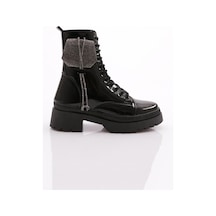 Dgn 906223 Kadin Bot SİYAH KIRIŞIK RUGAN