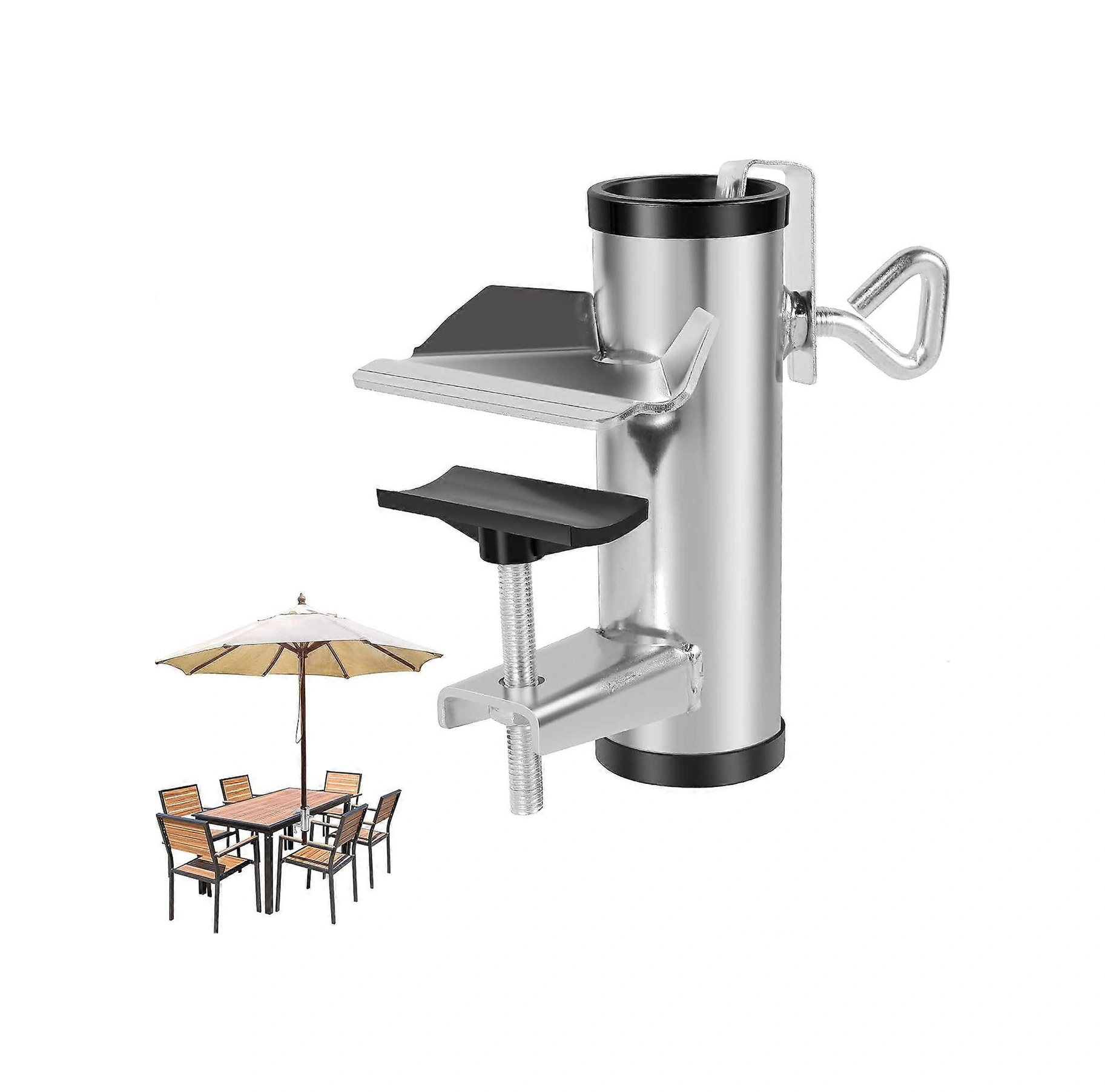 Veranda Şemsiye Tutucu, Paslanmaz Çelik Şemsiye Kelepçesi, Veranda Şemsiye Standı Şemsiye Kelepçesi, Dayanıklı Güverte Şemsiyesi Sabit Klips, Şemsiye Standı Montaj Braketi Çok Renkli