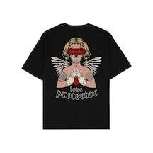 Adrift Love Protector Siyah Oversize Unisex T-shirt Siyah