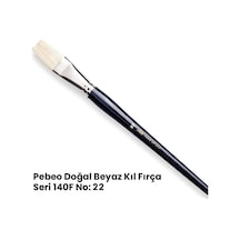 Pebeo 140F Doğal Beyaz Kıl Yağlı Boya-Akrilik Boya Fırçası No 22