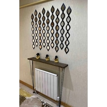 Su Damlası Dekoratif Ayna Beşli Siyah