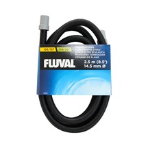 Fluval Oluklu Yedek Hortum 2,5 M, Çap 24/28 Mm Fluval Dış Filtre 104, 204, 105, 205, 106 Ve 206 İçin, Siyah/gri