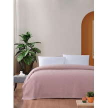 Macar Tek Kişilik Pike Pamuklu Yatak Örtüsü 170x230 Pembe Diğer