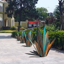 Trendooze Yeni Süsleri Süsleri Süsleri Sınır Sanat Ötesi Mavisi Göl Demir Dekorasyon Cm Bitkisi Bahçe Bahçe Agave Agave 35 Dj