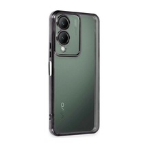 Vivo Y17s Kılıf Razer Lensli Silikon - Siyah 0.2M-Çok Renkli