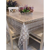 Şeffaf 0.018 Mm Pvc Muşamba - Desenli Silinebilir Şeffaf Masa Örtüsü Ns28 Beyaz