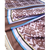 Lila Mor Twill Saten Kumaş Hafif Parlak Dökümlü 140x200cm-11840