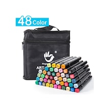 Lemestar Renkli Sanat Dünyası: 48, 80 Veya 168 Renk Seçenekli Çift Uçlu Alkollü Kalem Seti, Taşıma Çantası Ve Stand Dahil