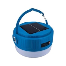 Kamp Lambası Solar Şarjlı El Feneri Usb Type-c Şarj Çıkışlı Power Bank Özellikli Açık Beyaz