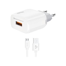 Micro Usb Girişli Hızlı Şarj Aleti - Hızlı Veri Aktarımı - 1 M Uzunlukta Kablo