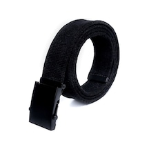 Livize Unisex Siyah Tokalı Kolon Kemeri 4Cm Siyah Siyah
