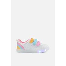Vicco Sun Işıklı Kız Çocuk Beyaz/Pembe Sneaker