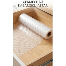 Şeffaf Kaydırmaz Dolap İçi Raflık Koruyucu Çekmece Örtüsü 45x300 Cm Pvc Eva