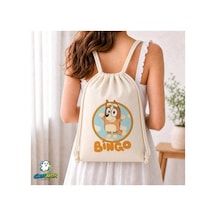 Ghostbastır Design Bluey Büzgülü Keten Çanta C036 Bej