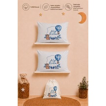 İsme Özel Erkek Bebek Hediyesi 2 Adet 35x45 %100 Pamuk Yastık Kılıfı Ve Ham Bez Bebek Kıyafet Kesesi 1009y2k0x