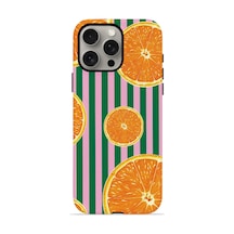 Apple iPhone Uyumlu 15 Pro Vorian Çift Katmanlı Kılıf Orange Grove Cabana