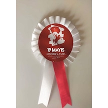 19 Mayıs Atatürk'ü Anma Gençlik Ve Spor Bayramı Saten Kokart 10 Adet