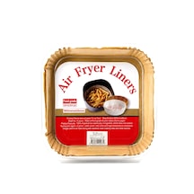 Go İthalat 50pcs Kare Taban: 16cm - Kenar: 4.5cm Air Fryer Pişirme Kalıp Kağıt
