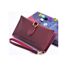 Bordo Damla Model Trend Kadın Cüzdanı Bordo