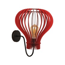 Vedemo Baloon Metal Gövdeli Ahşap Aplik Kırmızı