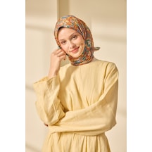 Silk Home Soft Eşarp 73090-03 Taba, İndigo, Sarı, Yeşil