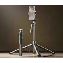 170 Cm Otomatik Açılan Profesyonel Tripod, 360 Kademesiz Dönüş Özellikli, Ultra Geniş Açı Destekli, 1/4 Vida Girişli, Titreşim Önleyici Stabil Telefon Ve Kamera Tripodu 430gr H18 Pro