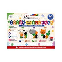 3-6 Yaş Eğitici 3d Puzzle İnek Çocuk Yapboz Zeka Geliştirici Oyuncak Renkli Parça Montessori Oyunu