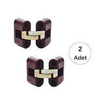 Gizli, Akıllı Masa Katlanır Sehpa Menteşesi Oval Kırma Akordiyon Plastik Kahverengi 2 Adet Mobilya