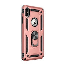 Apple Uyumlu iPhone XS Max Kılıf Vega Standlı Yüzüklü Mıknatıslı