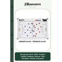 Premium Scx-1301 Futbol Taktik Tahtası Duvar Tipi Strateji Teknik Çalışma Çok Renkli