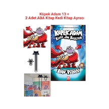 Köpek Adam 13 Koca Jim Başlıyor + 2 Adet Aba Kitap Kedi Kitap Ayracı