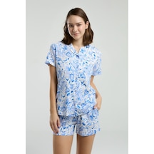 Arnetta Kadın Beyaz Gömlek Pijama Beyaz