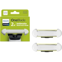 Philips Oneblade Skin Protect Yedek Bıçak, Oneblade Elektrikli Tıraş Makinesi Ve Düzeltici İçin, Dayanıklı Paslanmaz Çelik, Ekstra Cilt Korumalı Trim Ve Tıraş, 2 Sayı, Qp229/50
