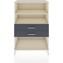 Hyperion Dolap 2 Raflı 2 Çekmeceli 88x44x134 Aytaşı-antrasit Aytaşı