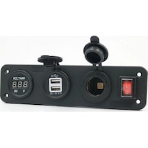 Mellifera Bir Voltmetre-iki Usb-bir Çakmaklık-on/off Soket