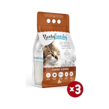 Benty Sandy Kahve Kokulu İnce Topaklaşan Bentonit Kedi Kumu 3 x 5 L