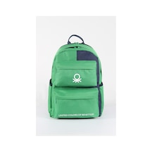Çift Bölmeli United Colors Of Benetton Sırt Çantası 03848 Yeşil Renk, 42x29x15 Cm Boyutları İle Karışık