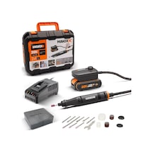 Worx WX739 MakerX 20Volt 2.0Ah Kömürsüz Profesyonel Kalem Tipi Devir Ayarlı Gravür Seti + 34 Parça Aksesuar