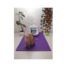 75x110 Cm Mor Kedi Tuvaleti Önü Paspasi Kedi Kumu Paspasi