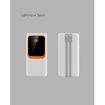 Powerbank 10000 Mah Çift Usb Çıkışlı, Type-c Girişli, Şık Beyaz Tasarım 16311467