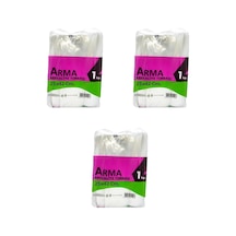Naksan Arma Şeffaf Naylon 3 Lük 25x42 Cm. Bakkaliye Poşeti Torbası - 1 Kg. - Ort. 140 Adet - 3 Paket
