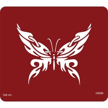 Airbrush Tattoo Motif Kelebek Stencil Süsleme Ve Boyama Kalıbı