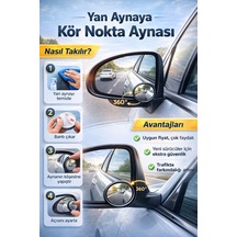 2 Li Kör Nokta Ayna Seti Oto Motorsiklet Kör Nokta Dikiz Yan Görüş Güvenlik Aynası